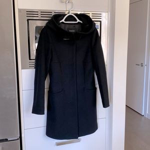 Babaton Black Wool cashmere blend Hooded jacket, XS, like new